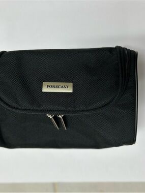 Forcast Men's Black Toiletry Kit with Metal Logo Plate
